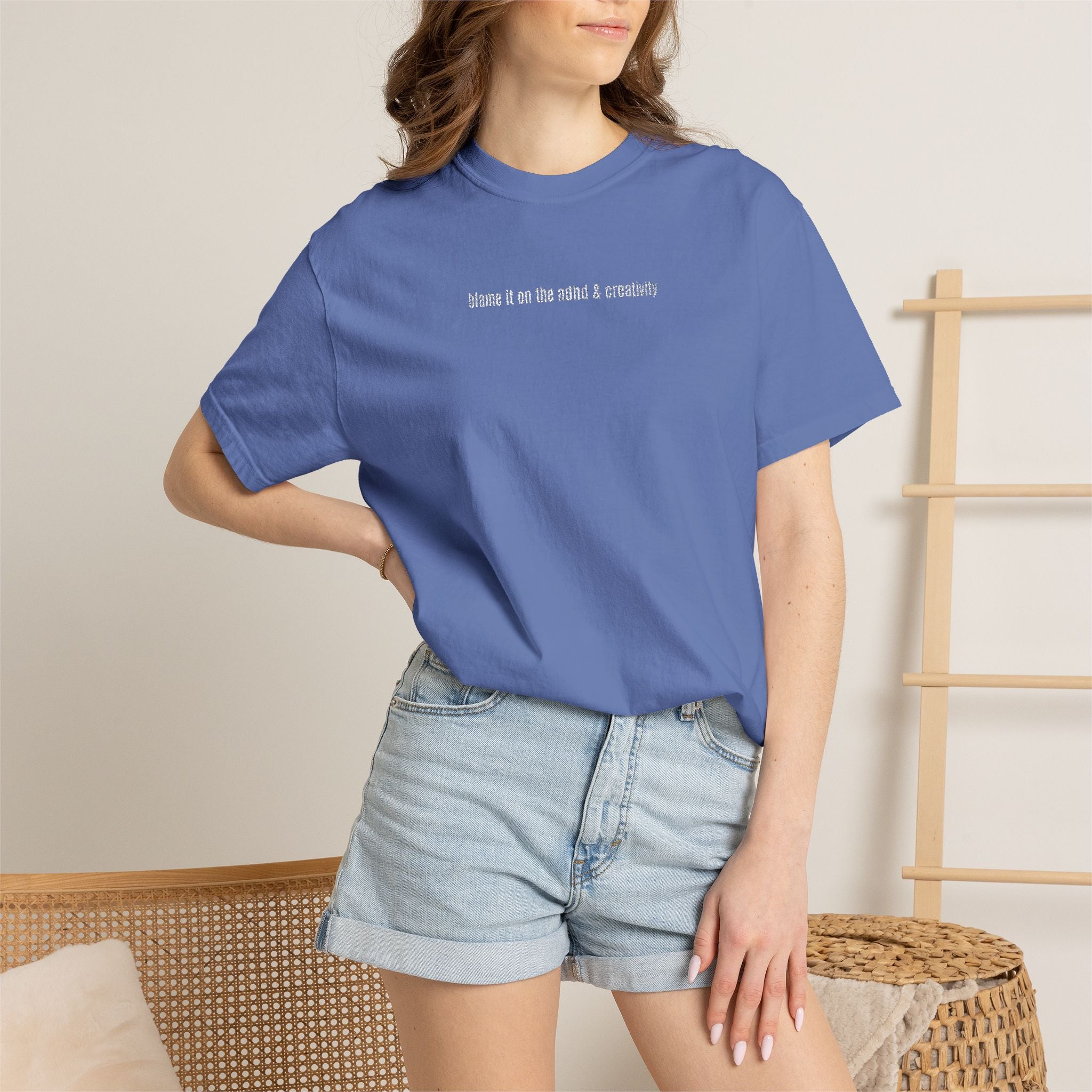 Blame it on the ADHD & Creativity Embroidered Comfort Tee
