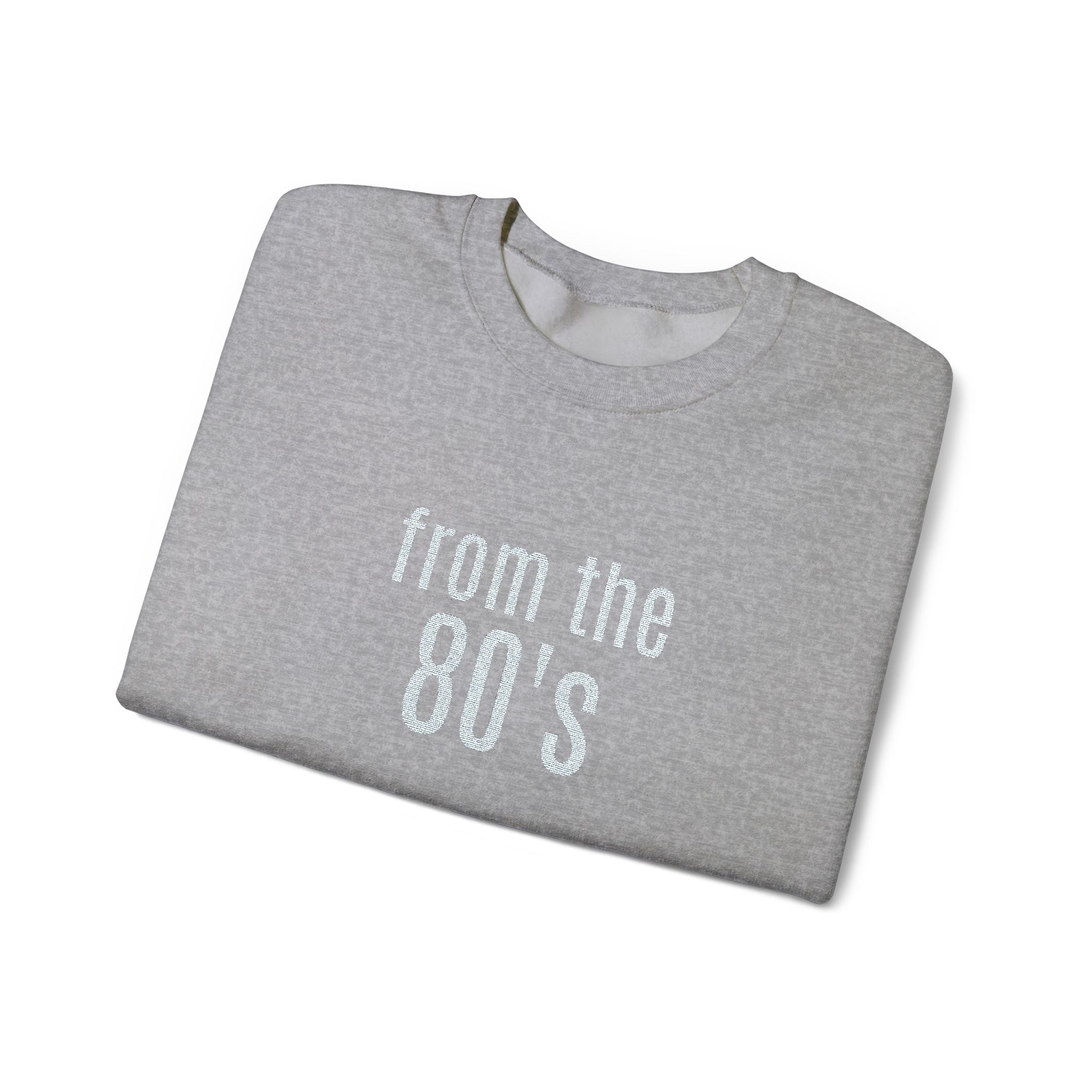 'From the 80's' Retro Embroidered Crewneck Sweatshirt