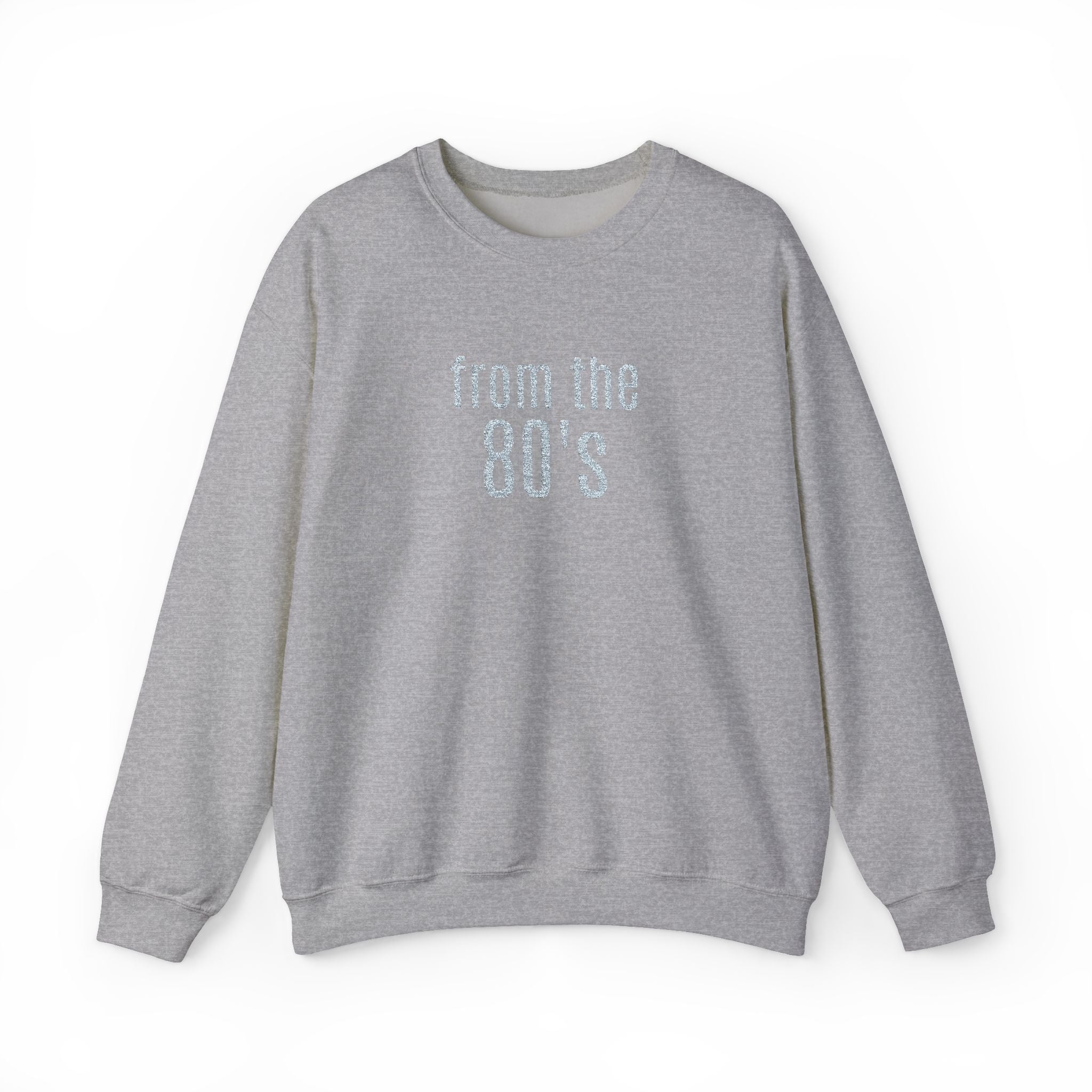 'From the 80's' Retro Embroidered Crewneck Sweatshirt