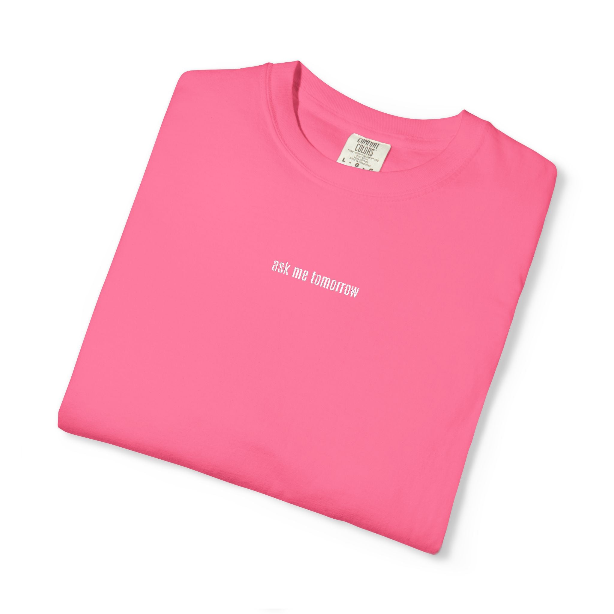 Ask Me Tomorrow Embroidered Comfort Tee