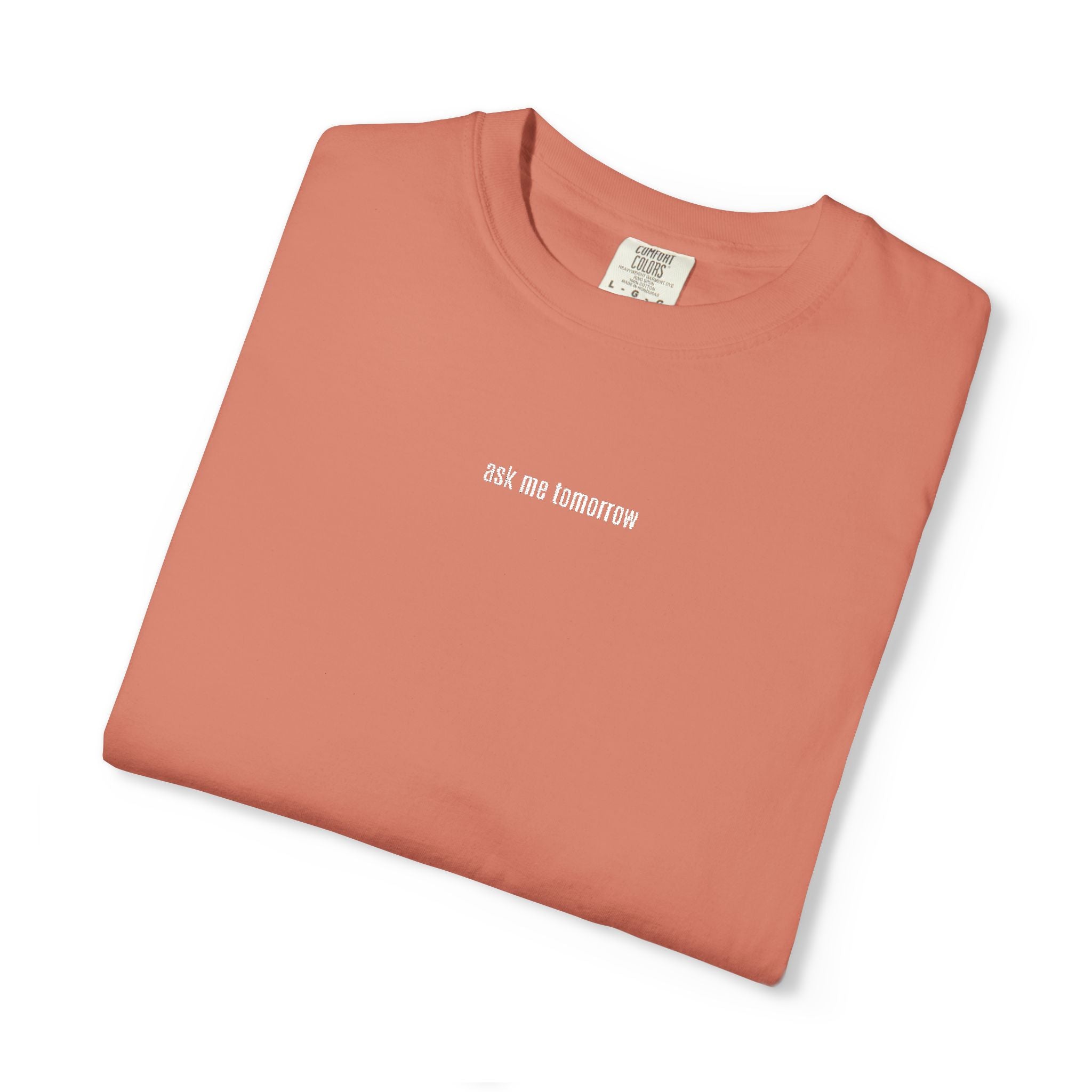 Ask Me Tomorrow Embroidered Comfort Tee